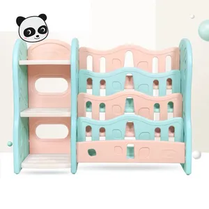 Новейший дизайн, высокое качество, экологически чистый красочный пластиковый книжный стеллаж для детей дошкольного возраста и игрушечная полка для детской кровати.