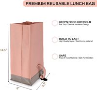 Tas Pendingin Makan Siang Klasik Ramah Lingkungan Mewah dengan Logo Kustom untuk Sekolah, Kerja, Perjalanan - Tas Jinjing Tahan Air, Tahan Lama, Dapat Dilipat