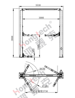 Cric de portique portable Double cylindre élévateur hydraulique pont à 2 palans et ascenseurs de voiture à deux poteaux pour la réparation de carrosserie de voiture à vendre