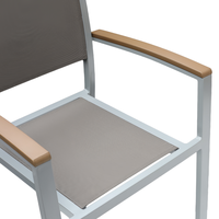 Chaises de jardin empilables en aluminium, couleur au choix, directement de l'usine, fauteuil de terrasse pour café, chaise Teslin pour salle à manger