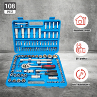 Vente en gros 108pcs jeu de clés multifonctions pour réparation automobile boîte à outils manuelle universelle petits outils à main comprenant un jeu de douilles