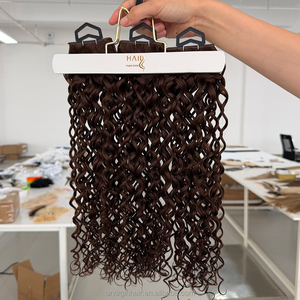 Extensiones de Cabello Humano Virgen Rizado Haid Yuan Zhen, Pre-Adheridas con Puntas K, Doble Trama, Queratina Italiana, Punta Plana - Product Image 1
