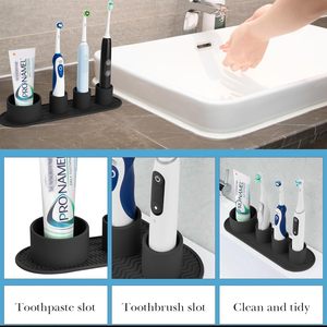 Soporte para Cepillo de Dientes Eléctrico YDS, Soporte de Silicona para Cepillos de Dientes con Mango Grande, Organizador de Cepillos de Dientes para Encimera con 4 Ranuras, Almacenamiento de Cables - Product Image 2