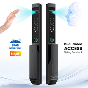 Caméra intelligente automatique double face avec reconnaissance d'empreintes digitales et de paume, Wi-Fi Tuya, <span class=keywords><strong>en</strong></span> alliage d'aluminium, pour portes coulissantes <span class=keywords><strong>en</strong></span> verre ou <span class=keywords><strong>en</strong></span> <span class=keywords><strong>bois</strong></span> - Product Image 1