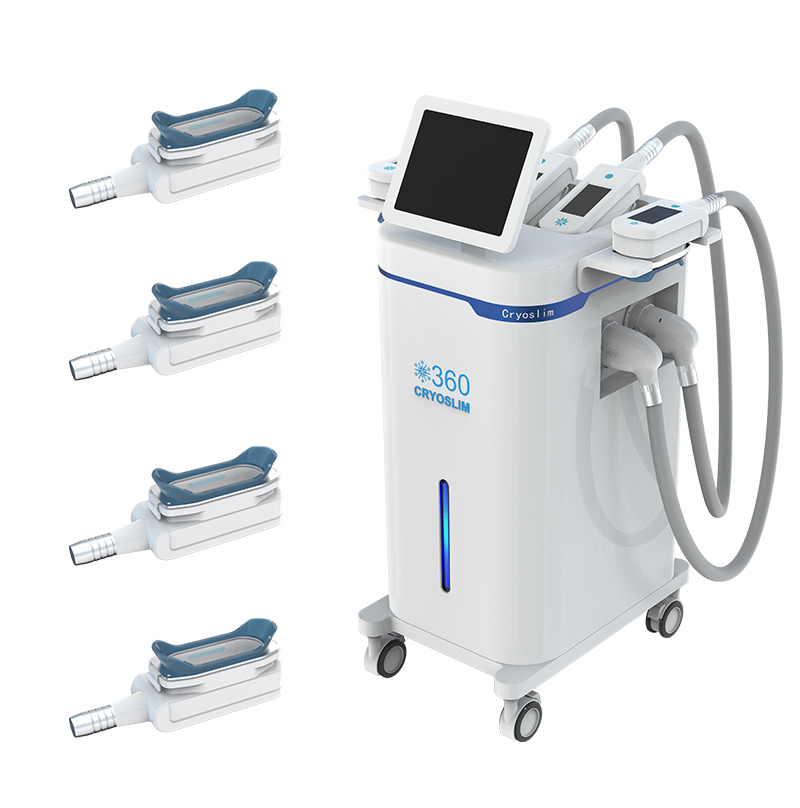 Macchina di bellezza di raffreddamento di aspirazione di vuoto di 360 gradi coolsculpti fat rf riduzione della cellulite cryo slim cold cryoskin beauty equipment