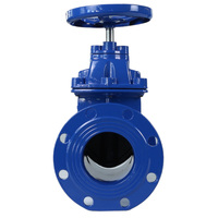 Vanne à opercule manuelle à tige non élévatrice en acier au carbone, DN100 PN16, à joint flexible, modèle IMGV G1, pour applications générales d'eau
