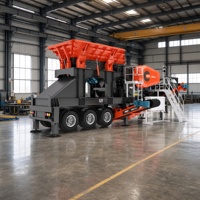 Installation de concassage à mâchoires portative sur roues 400 TPH pour projets d'infrastructure et travaux de concassage temporaire de granulats