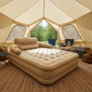 Cama Inflable Doble con Respaldo Crown y Bomba Integrada - Product Image 1