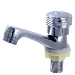 Grifo de lavabo cromado monomando con válvula de cerámica, montaje en cubierta, un solo orificio - Product Image 5