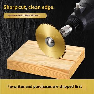 <span class=keywords><strong>Lame</strong></span> de <span class=keywords><strong>scie</strong></span> <span class=keywords><strong>circulaire</strong></span> forgée HSS ultra-mince de 50 mm x 0,8 mm x 6,35 mm, revêtement titane, pour découpe de précision <span class=keywords><strong>multi</strong></span>-<span class=keywords><strong>matériaux</strong></span> - Product Image 3