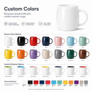 Taza de Cerámica de 11 oz con Logotipo Personalizado, Taza de Café Premium con Acabado Brillante y Asa, para Regalo Promocional - Product Image 3