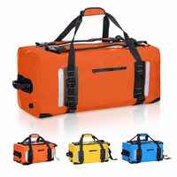 Sac de Selle Moto Étanche 40L 90L en PVC, Sac de Voyage Moto avec Bretelles de Sac à Dos, Bagage de Voyage pour Moto - Vente Chaude