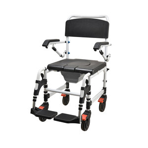 Wheeled Care <b>Commode</b> <b>Chair</b> With Seat And Backrest For Hospital Use - Product Image 3