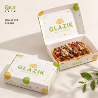 Boîte à gaufres personnalisée de qualité alimentaire avec couvercle, emballage jetable pour gaufres belges, desserts à emporter pour café, boulangerie, restaurant