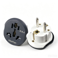 Prise murale MerKan 1 poste 240V 10A IP20 en verre trempé, prise intégrée style moderne blanc avec 2 ports USB/USB-C, commande tactile Smart Life