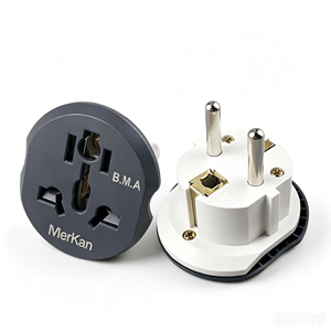 Prise murale MerKan 1 poste 240V 10A IP20 en verre trempé, style moderne blanc, avec 2 ports USB et 2 ports USB-C, commande tactile - Product Image 2