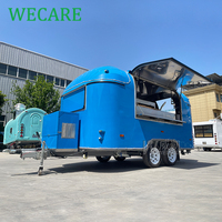 WECARE Chariots de nourriture mobiles, bar à boissons, remorque à thé Boba, camion de nourriture pour kebab turc et crêpes avec équipement de cuisine complet