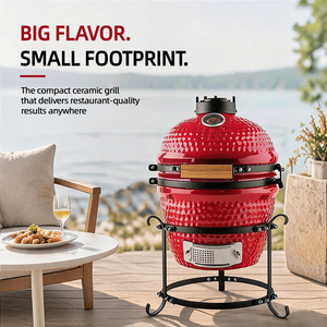 Parrilla de Carbón Cerámica Kamado KIMSTONE de 13 Pulgadas - <span class=keywords><strong>Asador</strong></span> de Mesa para Jardín, Patio y Balcón - Product Image 3