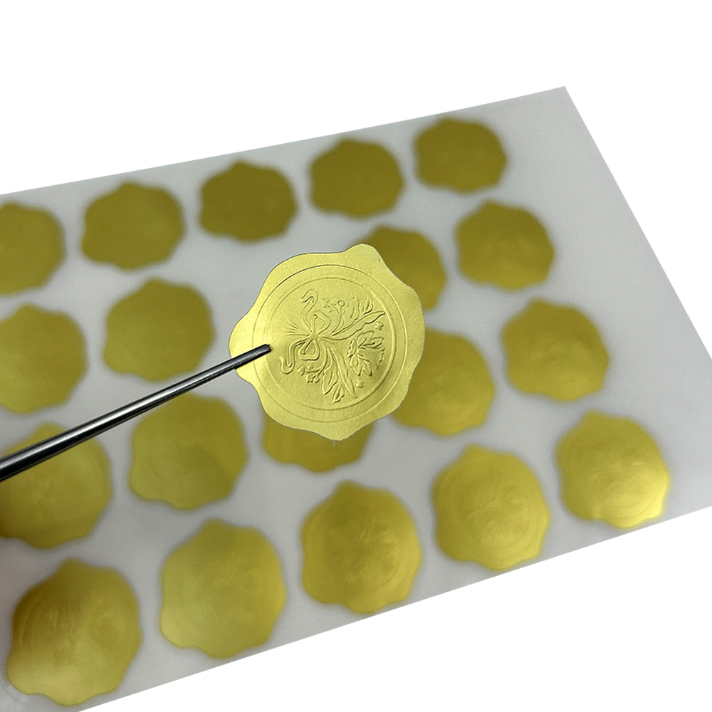 adhesive product paper labels vinyl foil gold sticker waterproof labels tag custom embossed printing