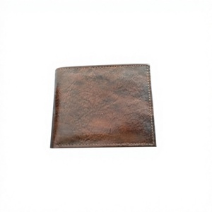 Portefeuille court pour homme en cuir véritable, motif étoile, broderie de lettres tendance, imperméable, avec poche pour cartes de crédit, marron foncé - Product Image 6