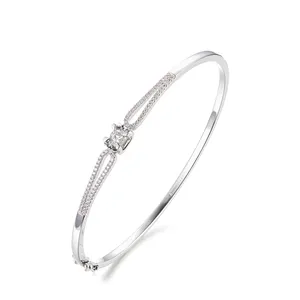 2024 New Wedding kim cương Bangle tùy biến 18K vàng Set kim cương Wedding Bangle thiết kế và sản xuất tùy chỉnh đám cưới pt950