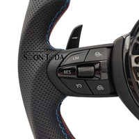 Volant en cuir à fond plat de style M pour BMW M3 M4 M5 M6 F30 F10 F15 F36 F01 F20 F22 F25 F31 F32 E70 E71 E90 X6