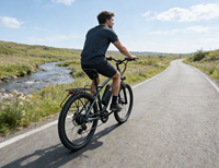 Vélo électrique de montagne 36V 350W, moyeu arrière, 7 vitesses, freins à disque doubles sans balais, batterie lithium haute vitesse dissimulée, autonomie 60 km