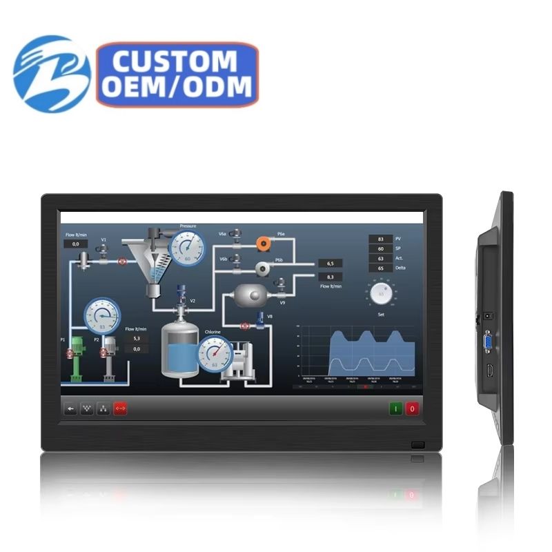 11.6" Industrial Widescreen IPS Full HD Panel LCD/LED Desktop with Durable Plastic Housing Monitor