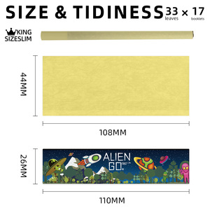 Papiers à rouler Alien Go King Size multicolores en PVC vierge, écologiques, ultra-fins, de qualité supérieure, OEM ODM, logo personnalisé accepté - Product Image 3