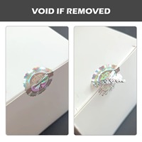 Étiquette de sécurité holographique inviolable et étanche, garantie d'authenticité, sceau de garantie inviolable, design Couronne et Pouce