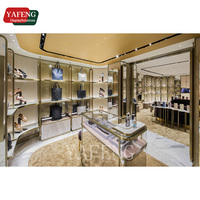 Présentoir de chaussures flottant mural amovible de style moderne avec éclairage pour grand magasin