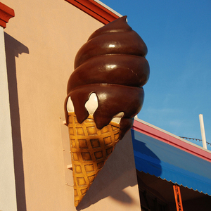 Scultura della parete della barra del gelato della vetroresina della statua della resina - Product Image 1