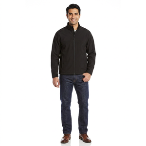Vestes chauffantes pour hommes, personnalisées, imperméables, en toile, avec col montant, 100% coton, pour motocyclistes, randonnée, ski, softshell, avec capuche - Product Image 1