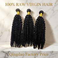 Extensions de cheveux bouclés crépus à pointes épaisses, tissage double machine, sans perte de cheveux, mèches de cheveux humains originales