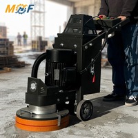 Machine à meuler le béton MHF, moteur 4 kW, portable, 110 V, 220 V, 380 V, électrique, légère, polisseuse de sol à LED, à propulsion manuelle