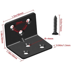 जस्ती काला पाउडर लेपित स्टील एल आकार कोण कोने शेल्फ ब्रैकेट - Product Image 3