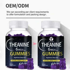 Mükemmel fiyat l theanine gummies gece uyku yardım gummies amino asit theanine