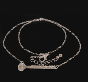 316L Stainless SteelIndian Sitar Musical Instrument Colar Colar Delicado para As Mulheres 18K PVD Colar Banhado A Ouro - Product Image 4