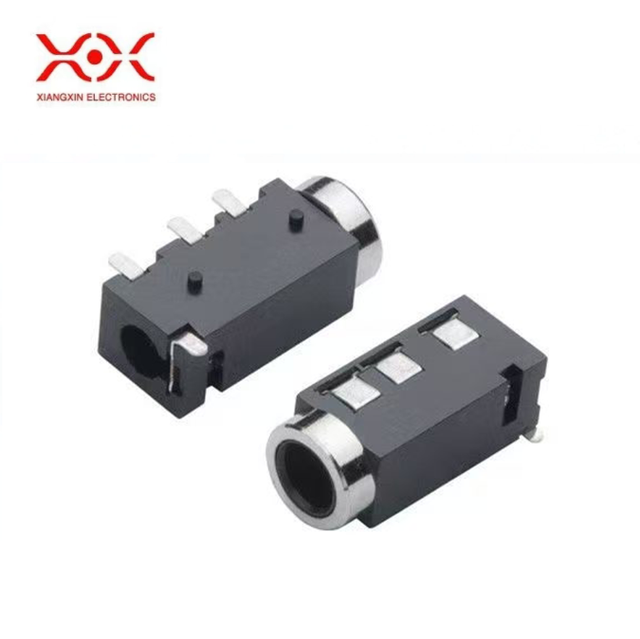 Black SMD 3.5mm Audio Jack 3Pin Horizontal Headphone Socket PJ-320 Stereo Earphone Jack Connector
