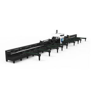 Découpeuse laser à fibre à chargement automatique à quatre mandrins avec rail de commande Cypcut pour tubes de 6 m jusqu'à 560 mm, usage industriel intensif, modèle quatre mandrins S - Product Image 4