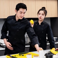 Veste de Chef Professionnelle Unisexe OEM, Design Moderne, Uniforme de Cuisine en Coton pour Hôtel, Restaurant, Bar, Manches Courtes ou Longues, Tissée