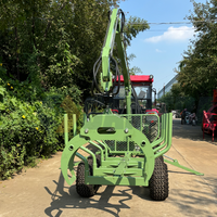 Remorque de bois de forêt de rondin de vélo de quad de machines de sylviculture avec la grue pour le tracteur UTV,ATV