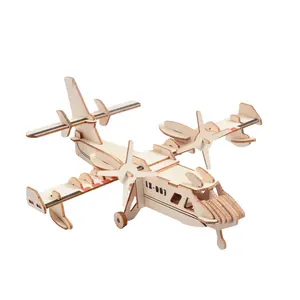 कागज तह ट्रक खिलौना 3d Diy लकड़ी पहेली हवाई जहाज हवाई जहाज किट इकट्ठा लकड़ी द्विधा गतिवाला बॉम्बर पहेली