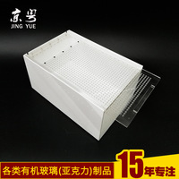 Terrario de Acrílico Personalizado, Ecológico, Reciclable, de Lujo para Reptiles, Moderno, Negro y Blanco, con Tapa Deslizante Magnética para Insectos