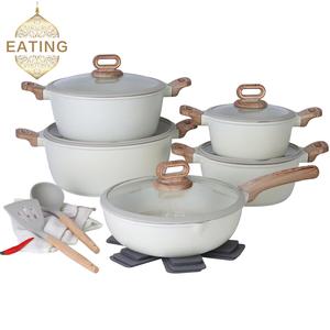 Set di Pentole Antiaderenti 15 Pezzi 20/24/<span class=keywords><strong>28</strong></span>/32 Casseruola <span class=keywords><strong>28</strong></span> Padella Profonda Pentole e Padelle Set di Pentole Antiaderenti Adatto per Tutti i Tipi di Fornelli - Product Image 1