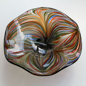 Vente en gros <span class=keywords><strong>de</strong></span> bols à fruits en verre sodocalcique artisanal, design ondulé, plateau <span class=keywords><strong>de</strong></span> service, décoration moderne pour la maison, cadeau <span class=keywords><strong>de</strong></span> mariage multifonctionnel, personnalisé - Product Image 2