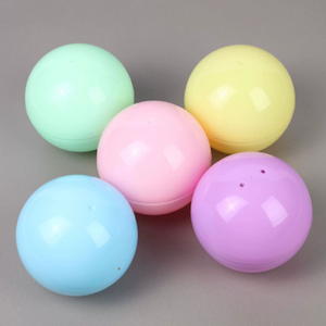 Оптовая продажа, Детские прозрачные твердые цветные, 60 мм, 65 мм, 75 мм, 80 мм, 100 мм, пустые яйца, дешевые, пользовательские игрушки, торговый автомат, пластиковые капсулы - Product Image 3