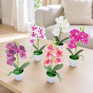 Orquídea Phalaenopsis Artificial con Maceta de 30 Pulgadas, Decoración Floral para Interiores del Hogar - Product Image 1