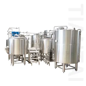 20 Bbl 2500l 25hl Automatische Direct Vuur Verwarmde 4-vat Machine Om Ambachtelijk Bier Te Maken