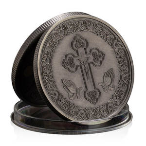 Moneda de Jesús, corona de espinas, recuerdos y regalos chapados en bronce, decoraciones <span class=keywords><strong>para</strong></span> el hogar, moneda conmemorativa cristiana, monedas de oración - Product Image 2